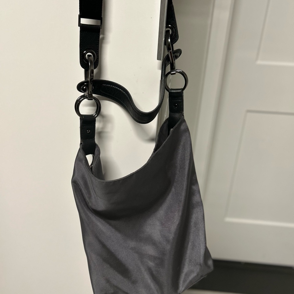 Modern Black and Gray Men's Messenger Bag